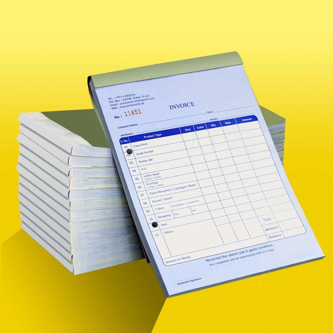 Invoice Book Printing